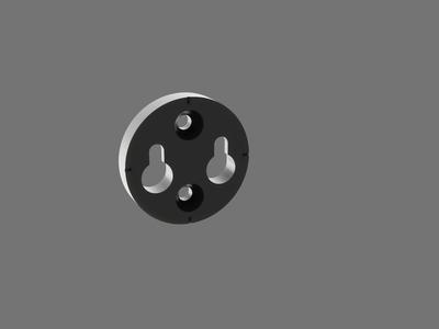 Double keyhole hanger insert Ø35