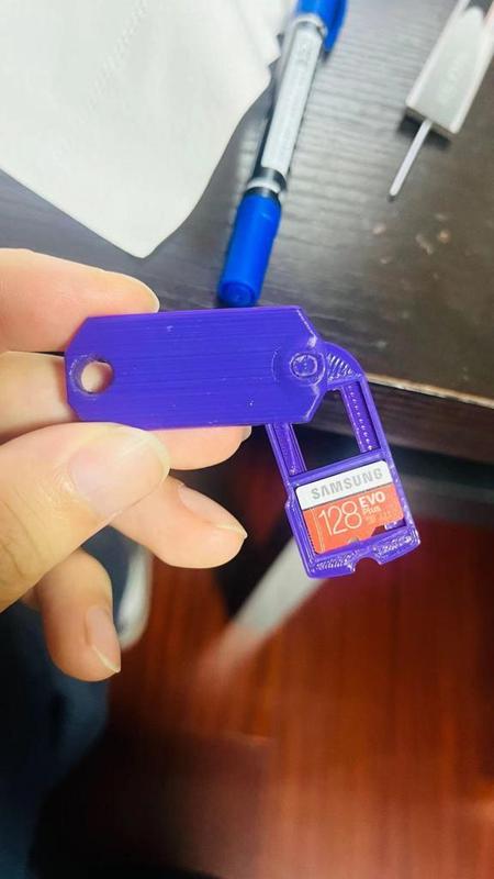 TF micro SD card keychain