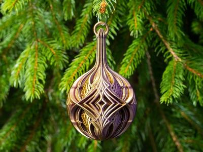 Christmas Ball with Intersecting Diamonds