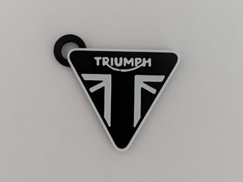 Triumph logo keychain