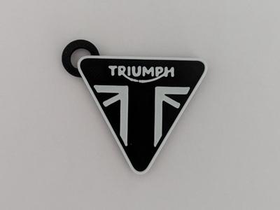 Triumph logo keychain