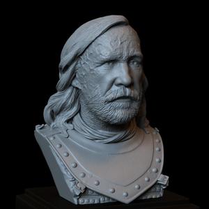 Sandor Clegane aka The Hound from Game of Thrones - 3d print model, bust, portrait