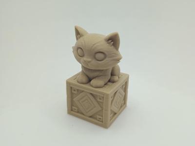 Cat on Decorated Pedestal