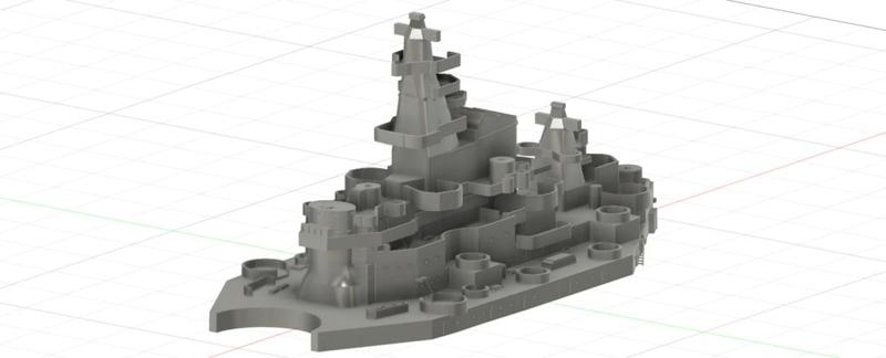 USS South Dakota superstructure 1/44th scale