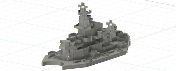 USS South Dakota superstructure 1/44th scale