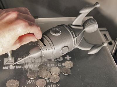 gCreate Rocket Ship Money Bank