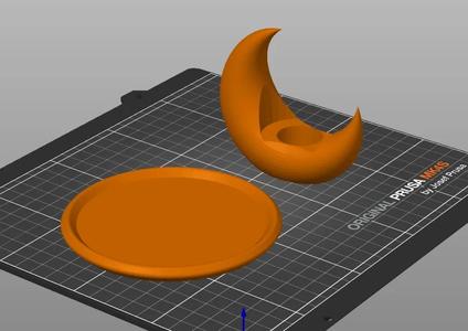 Moon Candlestick + protection plate   