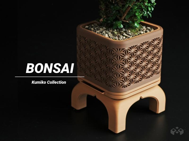 Kumiko Bonsai Planter with Legs
