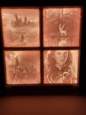 LED frame for lithophane Harry Potter