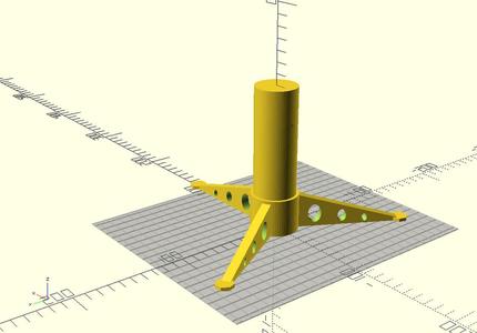 Rocket Display Stand (parametric) - Flat Bottom, No Supports Needed