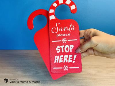 Santa Stop Here Door Hanger   