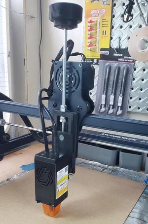 Z height adjuster to install Ortur module on Atomstack Engraver