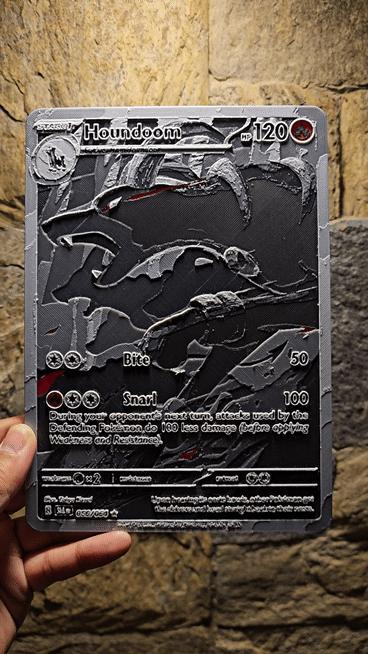 Oversized Pokemon Card Houndoom Full Art Hueforge