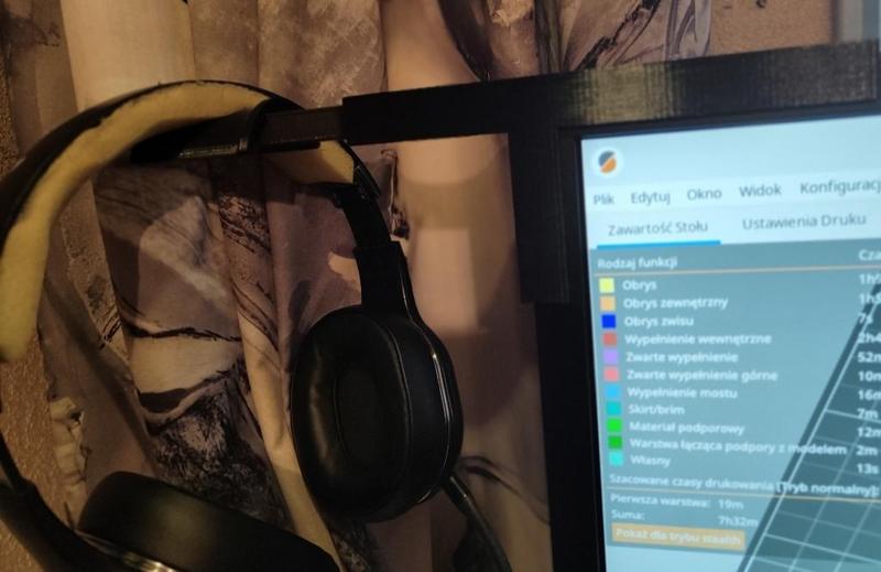 Uchwyt na słuchawki na Iyama Prolite B2875UHSU