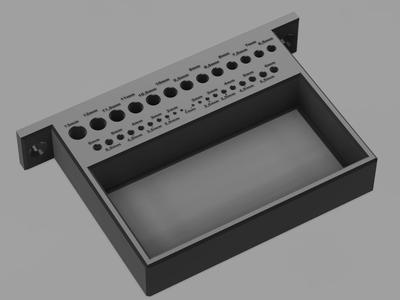Drill Organizer with Storage Compartment & Wall Mount