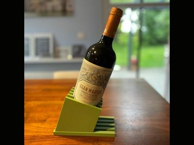Modern Angled Wine Bottle Stand
