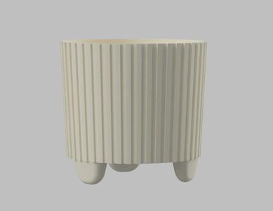 Small Stylish Plant Pot - Vertical Lines