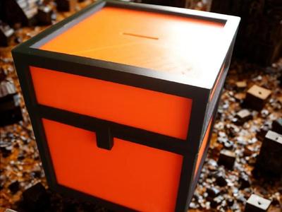 Minecraft Chest Coin Bank and Storage