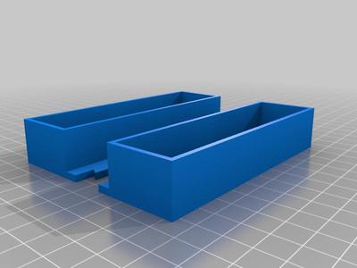 parametric hard disk holder with assembly tabs (split)