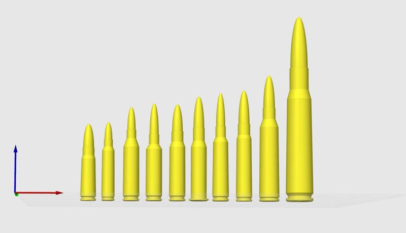 Rifle cartridges / snap caps / dummy rounds
