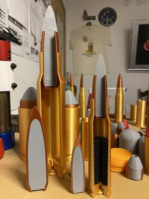 Rifle Cartridge 3/4 section