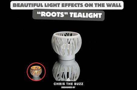 Roots Tealight – Glowing Nature, Sculpted in Style