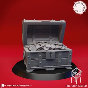 Open Treasure Chest - Tabletop Miniature (Pre-Supported)