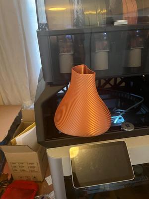 Ancient vase with spiral lines