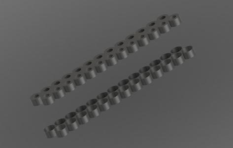 21700 13s2p holder/spacer, fully parametric