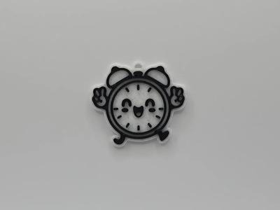 Cute Clock Keychain   