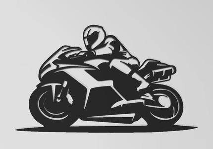 2D Biker wall art