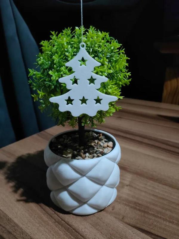 Christmas Tree Ornament with Stars   