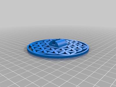 Clip on Flower of Life for Curtain tie by bugman_140