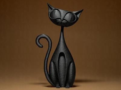 Funny Cat Figurine