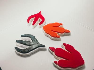 dinosaur  paw (magnets 5x3)
