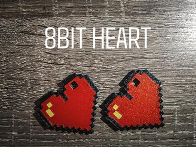 8-bit - Heart keychain
