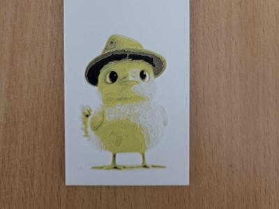 Chicken with hat bookmark