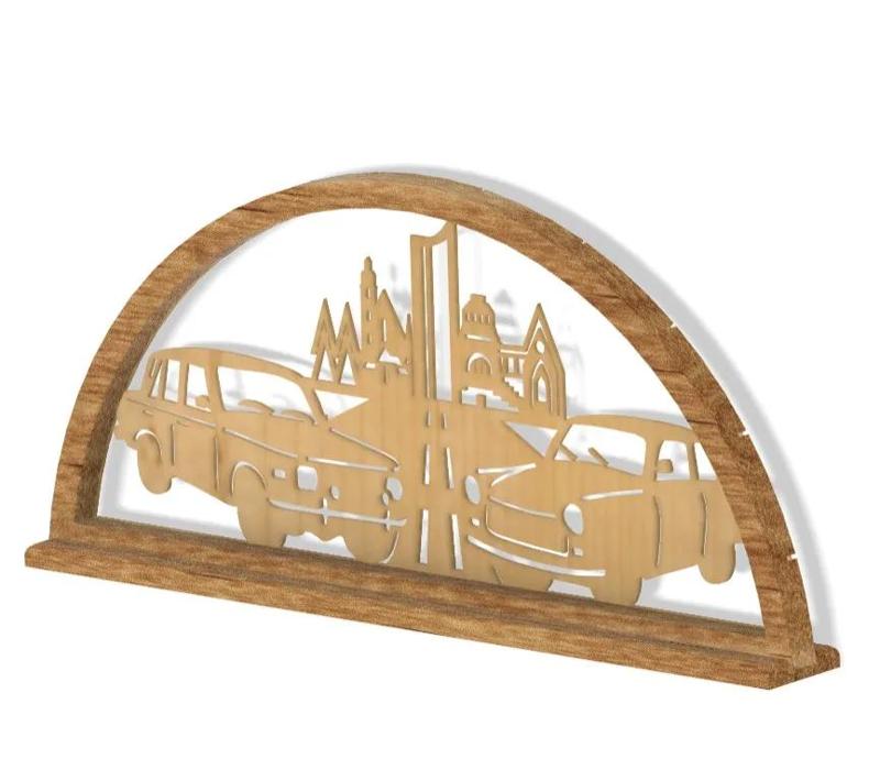 Schwibbogen Trabant und Wartburg   