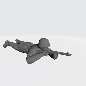 Russian Soldier PPSh41 lying down WW2