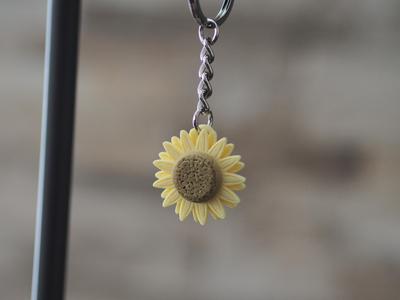 Sunflower keychain