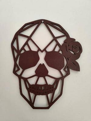 Wallart  rose skull 