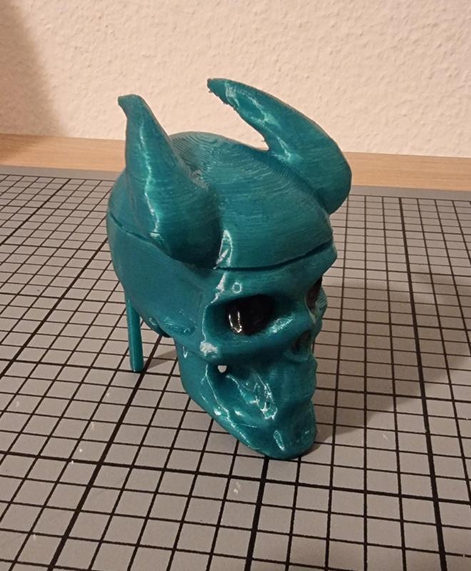 Skull with Horns box, removable lid
