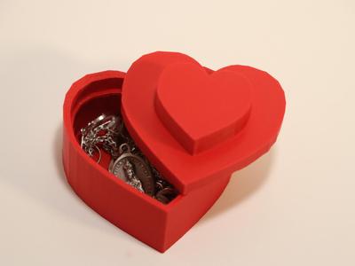 Heart shaped jewelry box