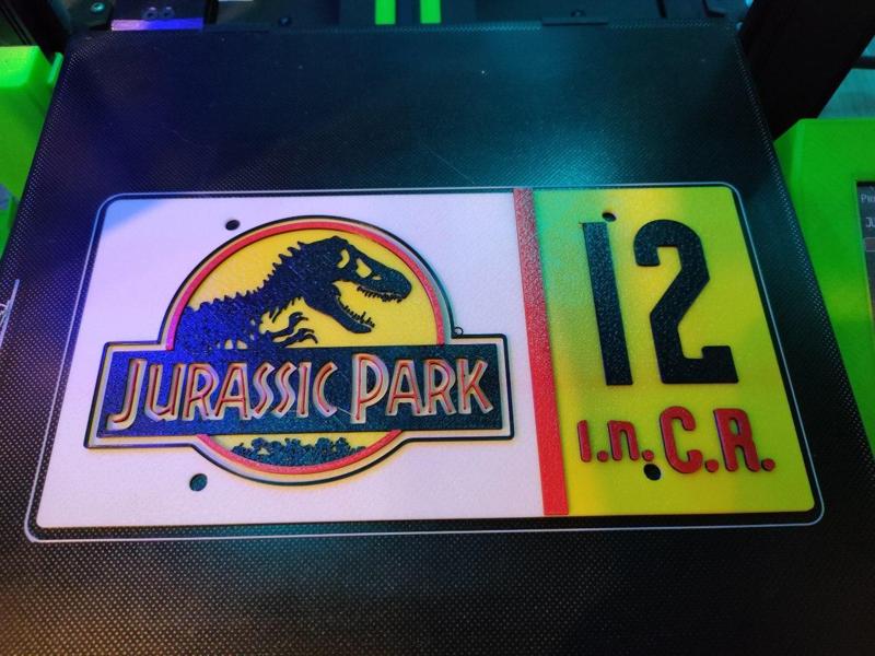 Placa de Matrícula Parque Jurásico