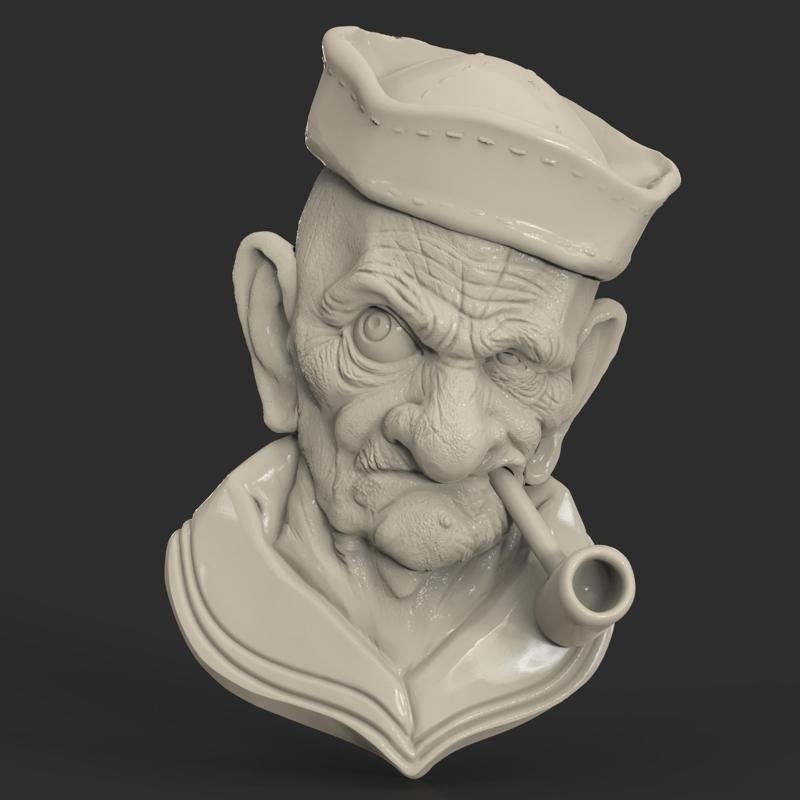 3Dmodel STL Old Sailor