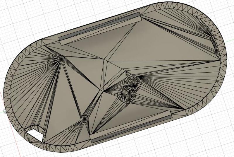 Shell for garage door remote CAME TOPD2R (Without inscription / With A hole)