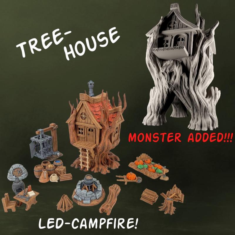 Treehouse Campaign - TABLETOP TERRAIN DND RPG SCATTER