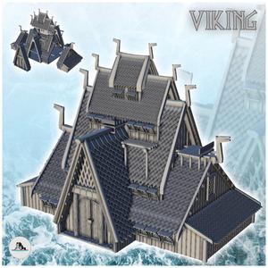Viking pagan temple - Alkemy Lord of Rings War of the Rose Warcrow Saga 28mm 15mm