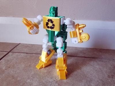 Captain Recreator Battle Mecha - PrintABlok Build Kit