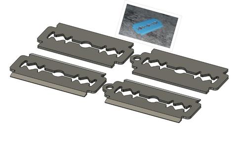 razor keychains / jewellery